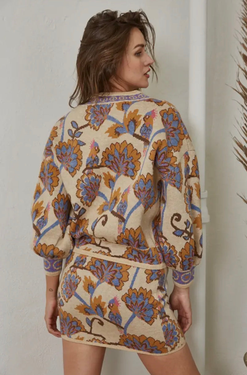 FW15731 Jacquard Knit Cardigan