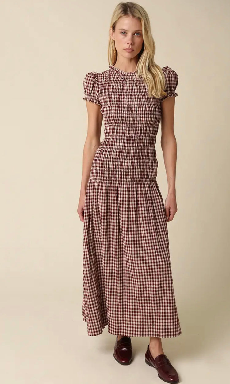 2604-112LDY Sena Plaid Maxi Dress