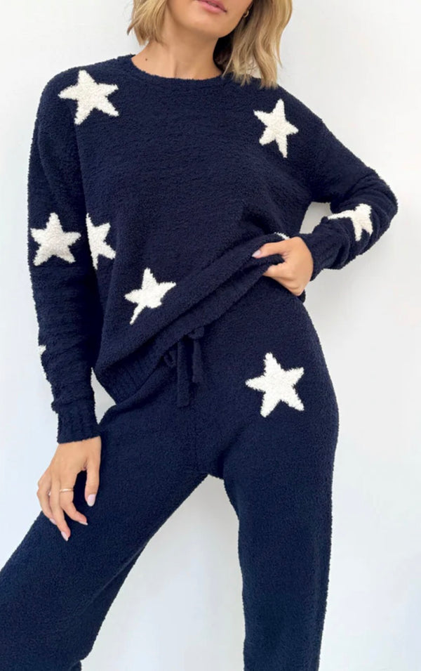 RPF1230SE Fuzzy Lounge Set Navy Stars