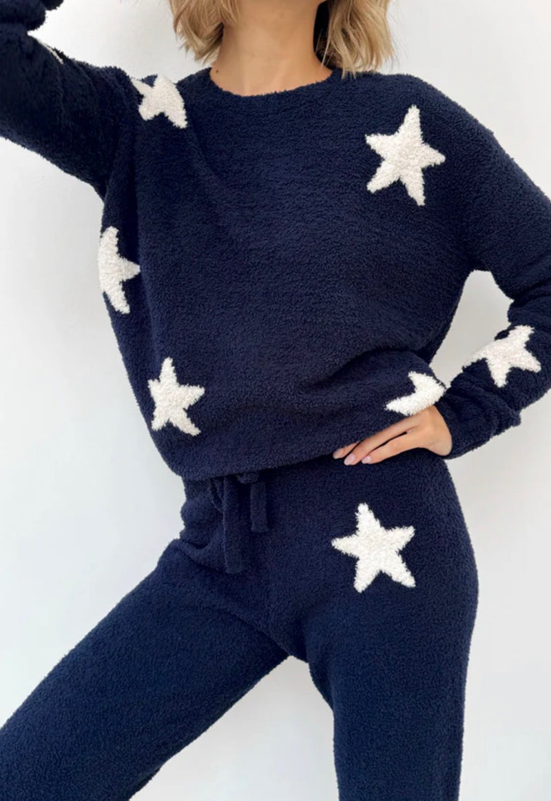 RPF1230SE Fuzzy Lounge Set Navy Stars