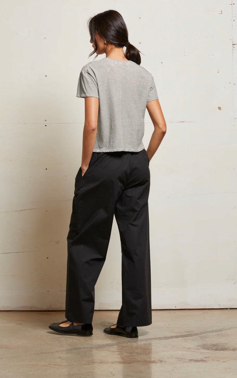 T68-Harley SS Boxy Tee- Ivory/Black Stripe