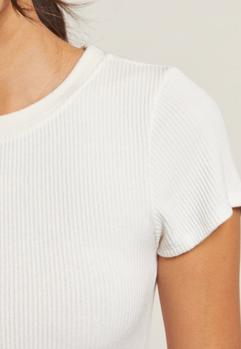 T284-Gabby Sweater Rib SS Crew Neck