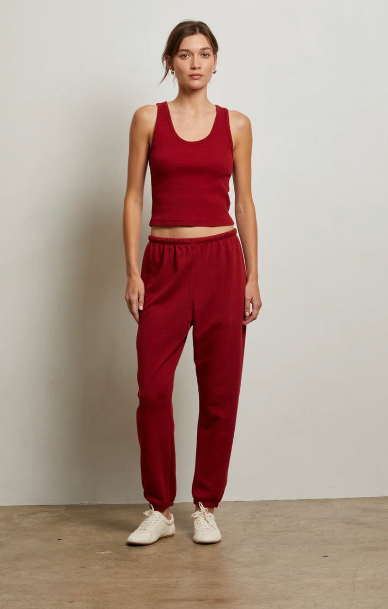 B25-Johnny French Terry Sweatpant -Maple
