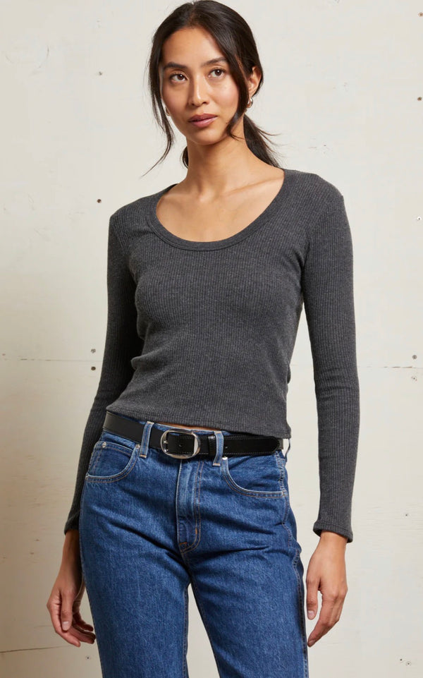 T283-Josie Sweater Rib LS Top