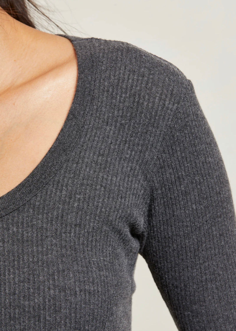 T283-Josie Sweater Rib LS Top