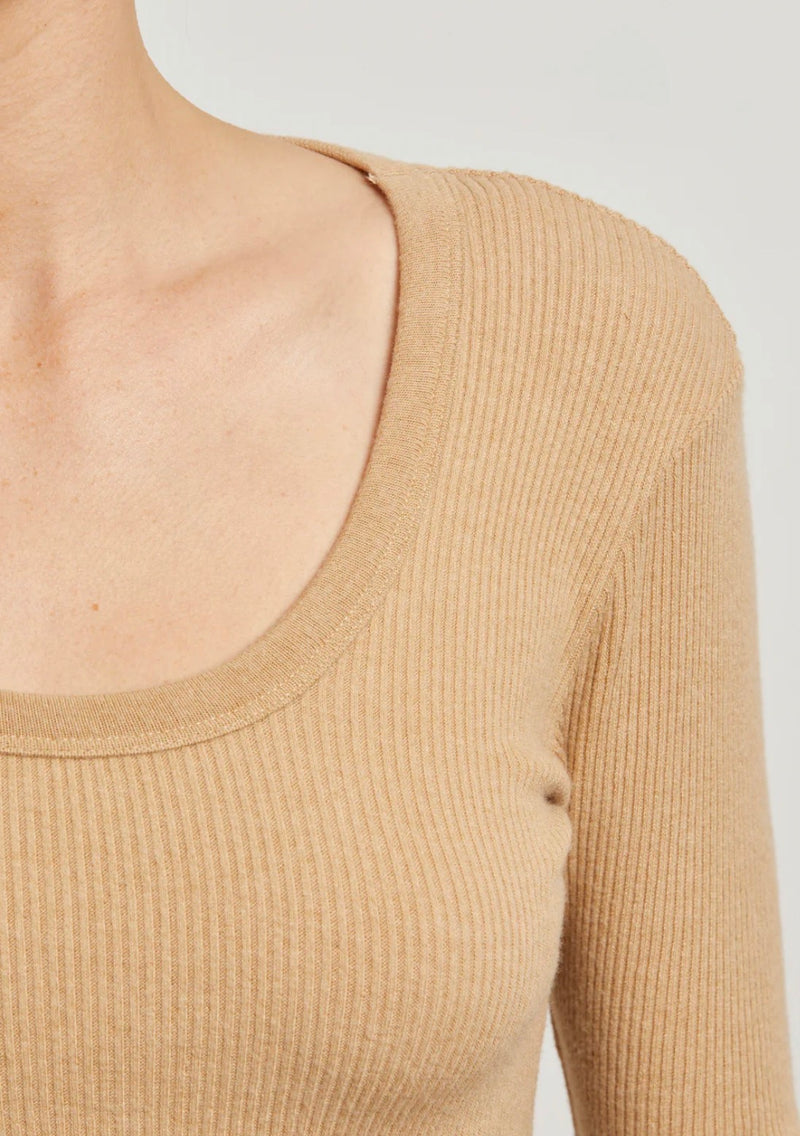T283-Josie Sweater Rib LS Top