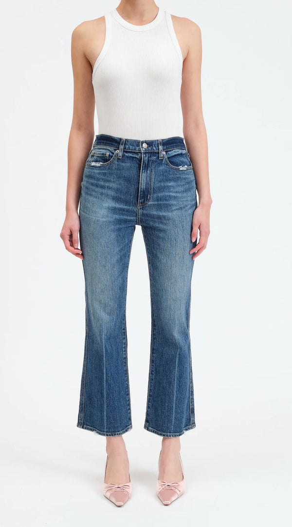 D00016233 Soho High Rise Ankle Flare Jean- Crush Hour