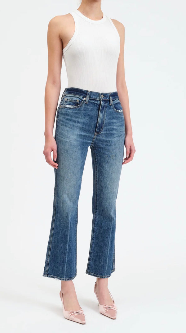 D00016233 Soho High Rise Ankle Flare Jean- Crush Hour