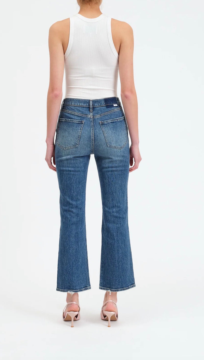 D00016233 Soho High Rise Ankle Flare Jean- Crush Hour