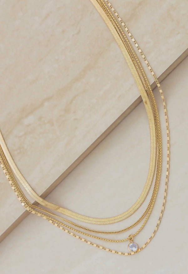 N2415.G All The Chains Necklace