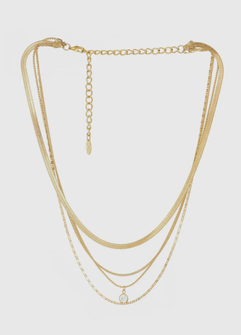 N2415.G All The Chains Necklace