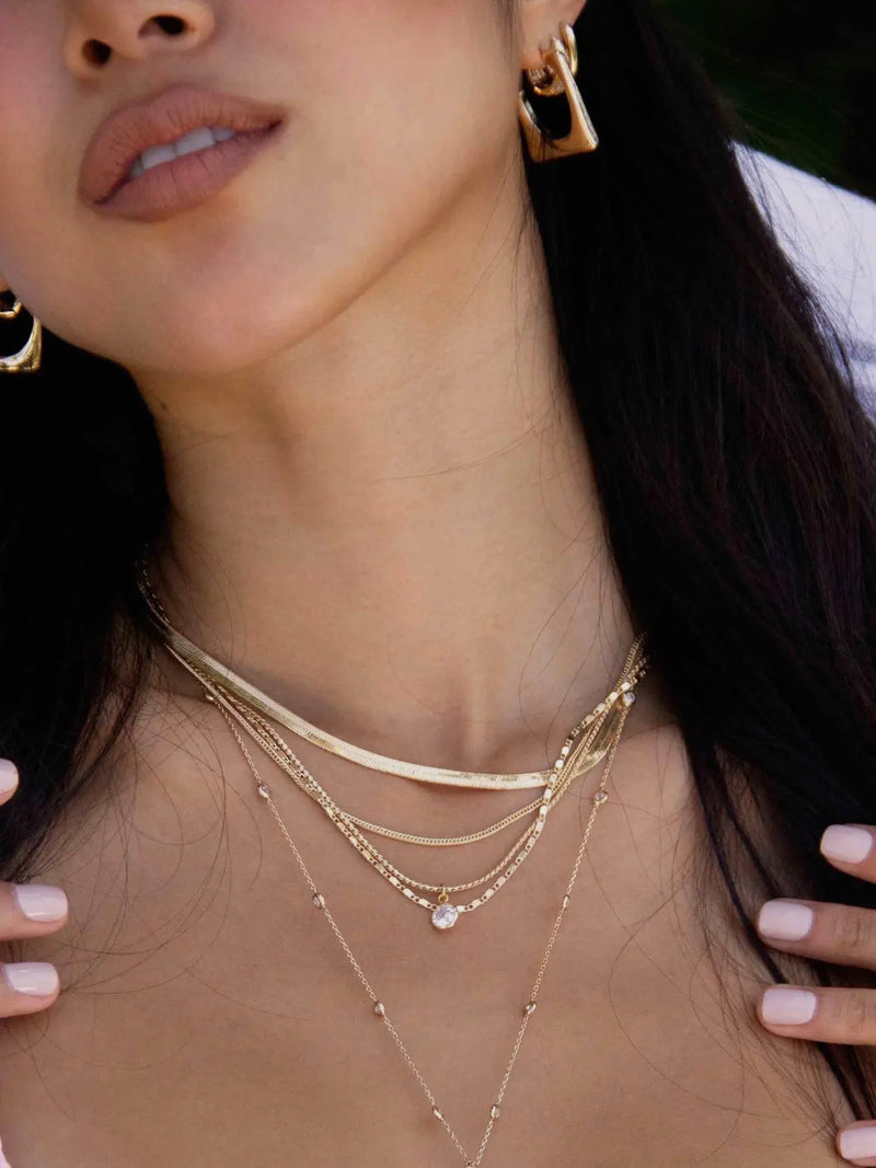 N2415.G All The Chains Necklace
