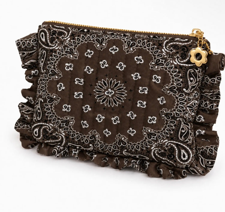 Bandana Ruffle Cosmetic Bag
