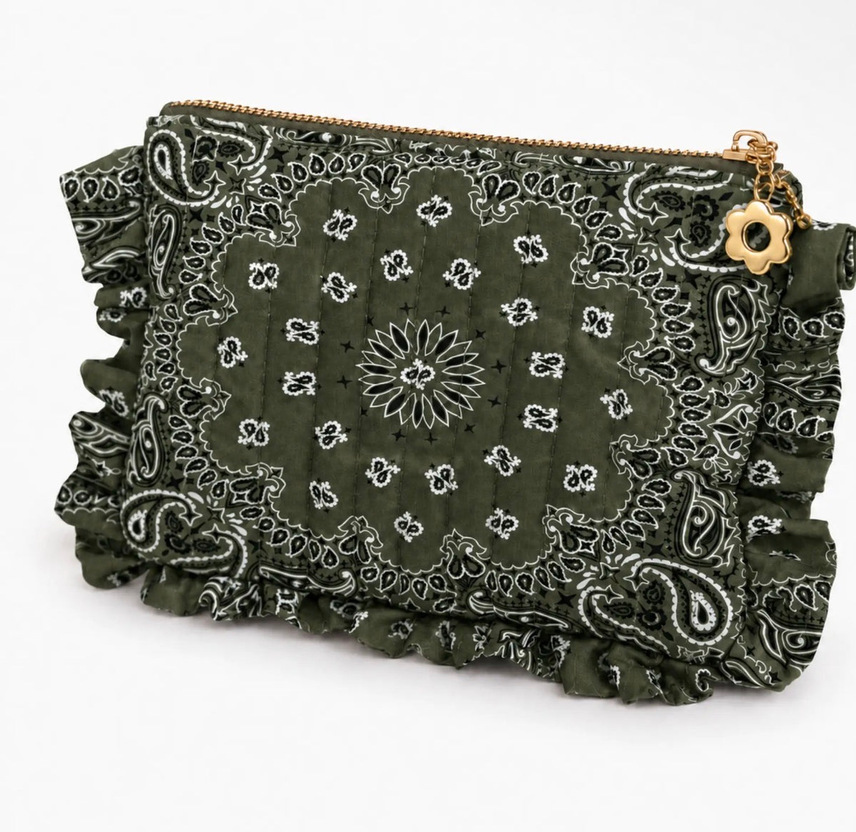 Bandana Ruffle Cosmetic Bag