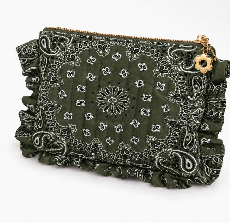 Bandana Ruffle Cosmetic Bag
