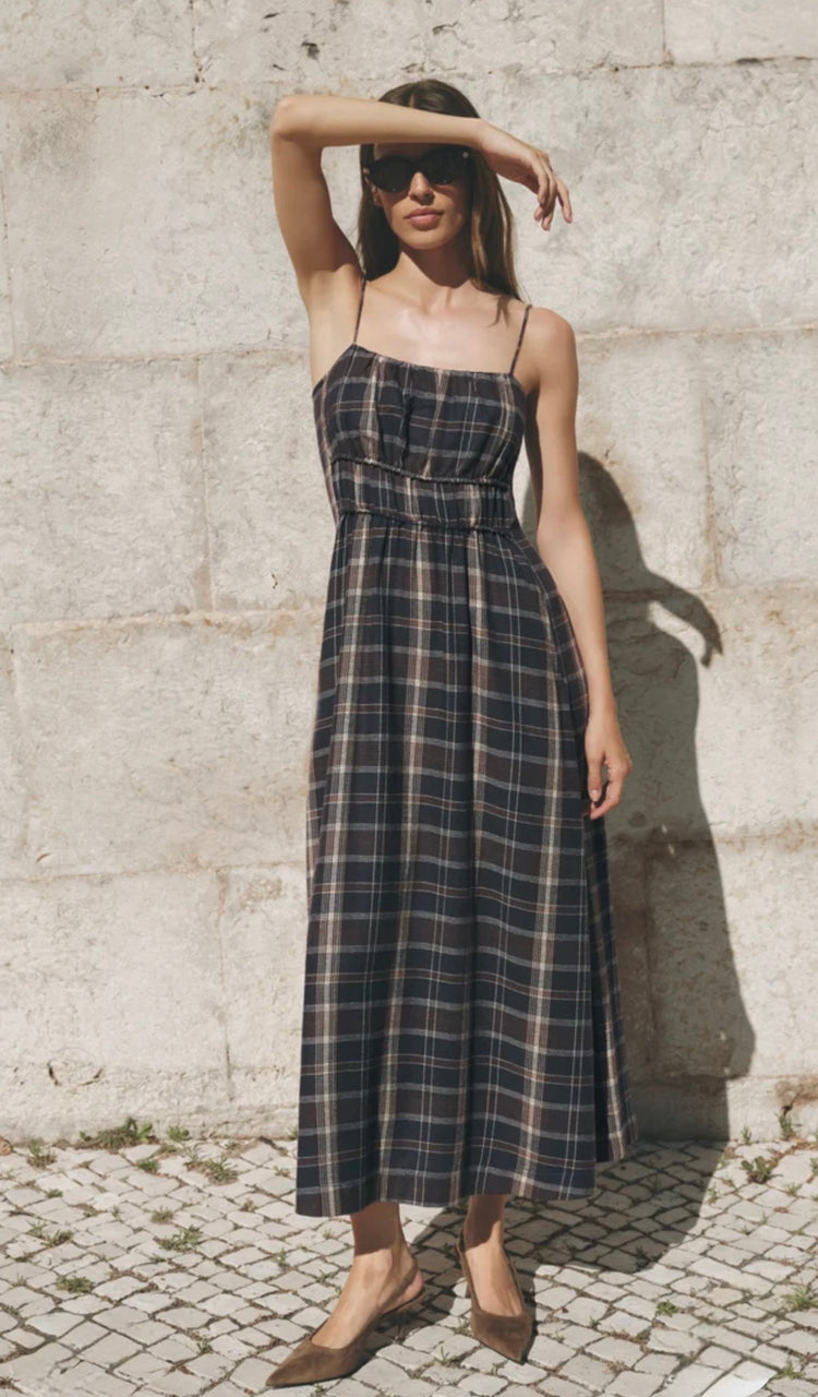 ZD264928 Evermore Plaid Midi Dress
