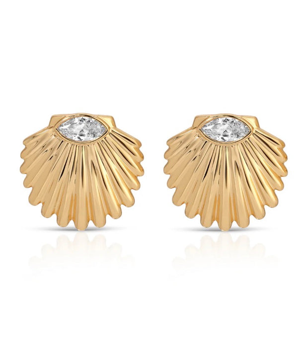 E5137 Santorini Shell Stud Earrings