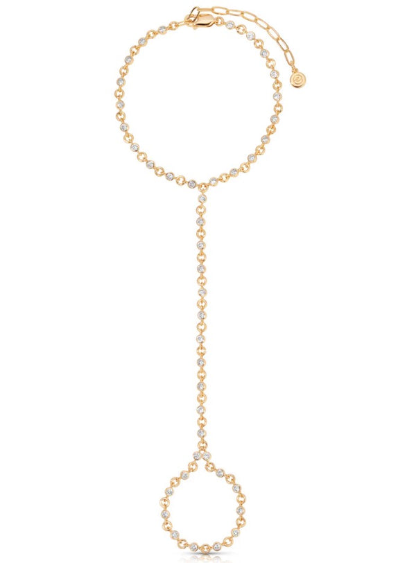 HH067 Crystal Dotted Hand Chain