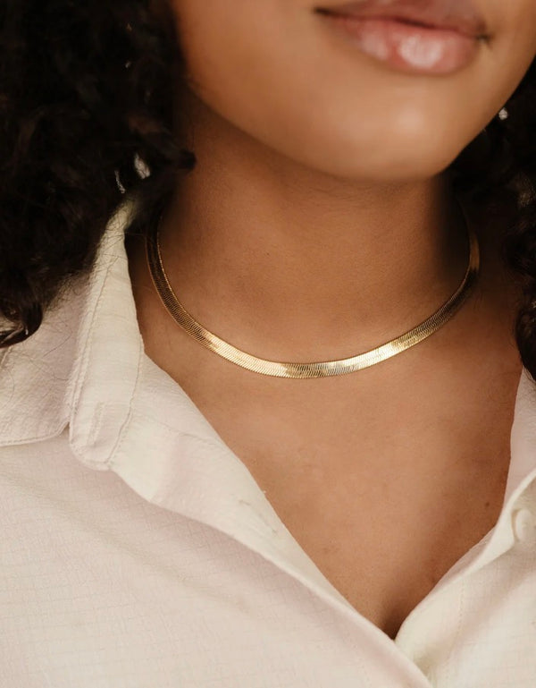 N2429.G Brooklyn Flat Necklace
