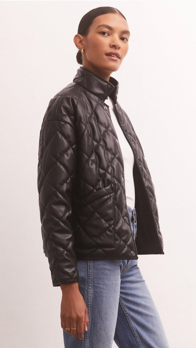 ZJ233778 Heritage Faux Leather Jacket