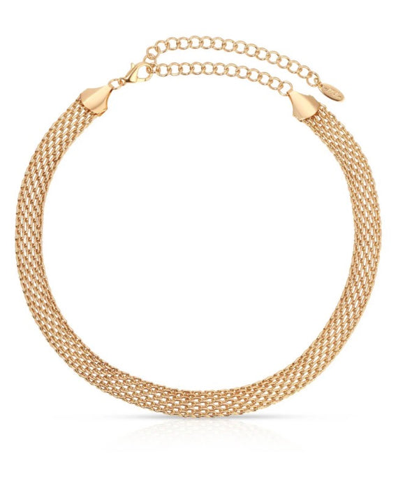 N2892.G Mesh Link Necklace