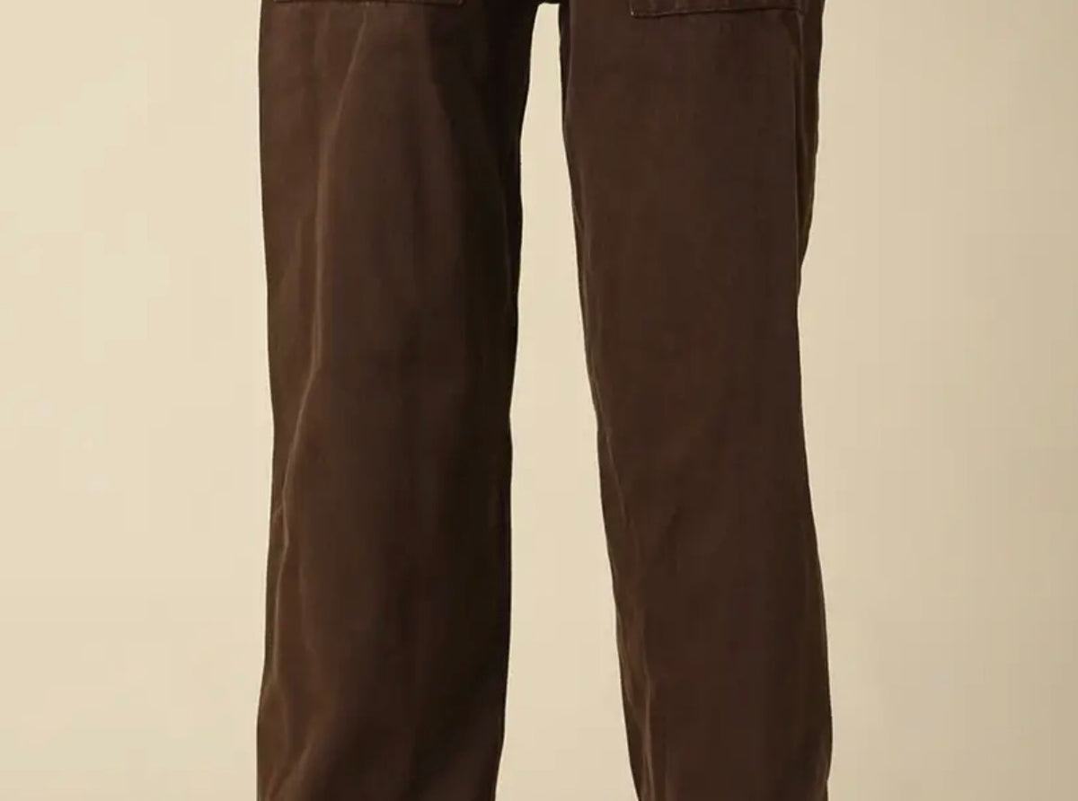 Nell Washed Utility Pant - Brown