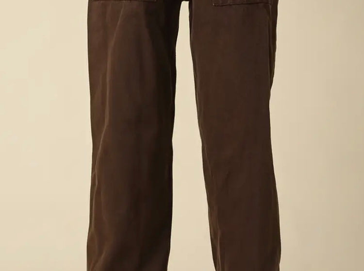 Nell Washed Utility Pant - Brown