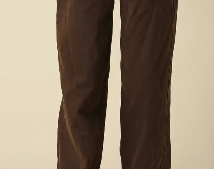 Nell Washed Utility Pant - Brown