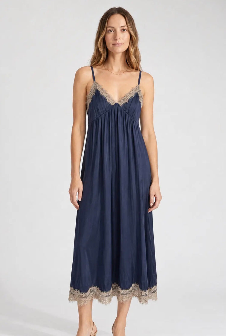Lola Lace Trim Midid Dress