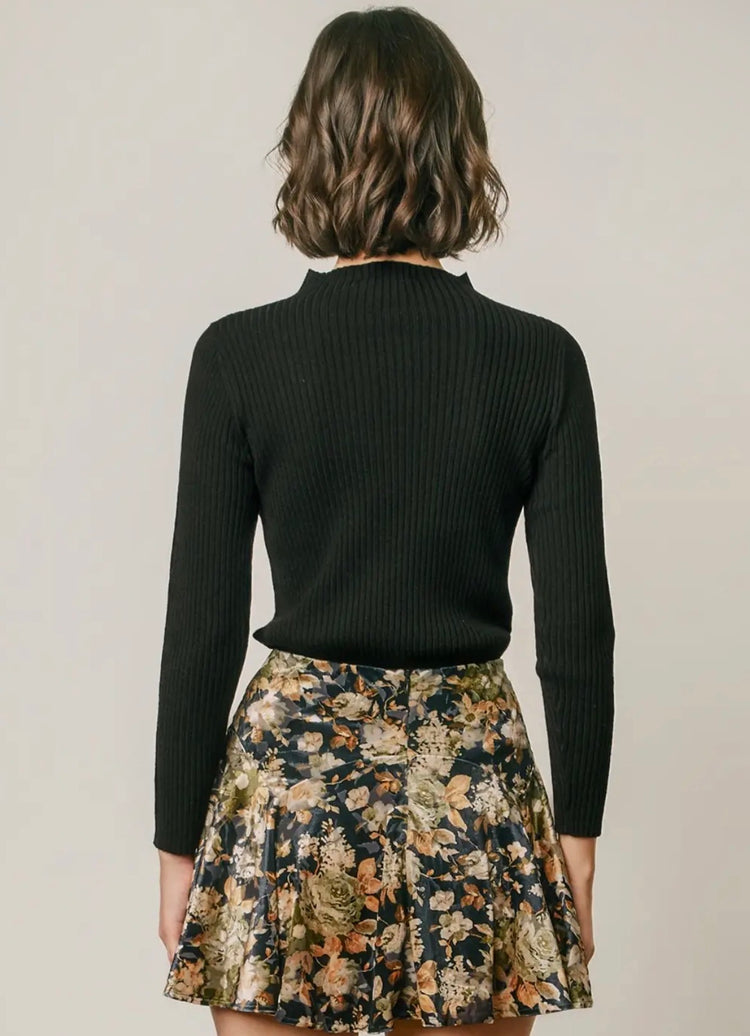 Jess Ribbed Mock Neck Top
