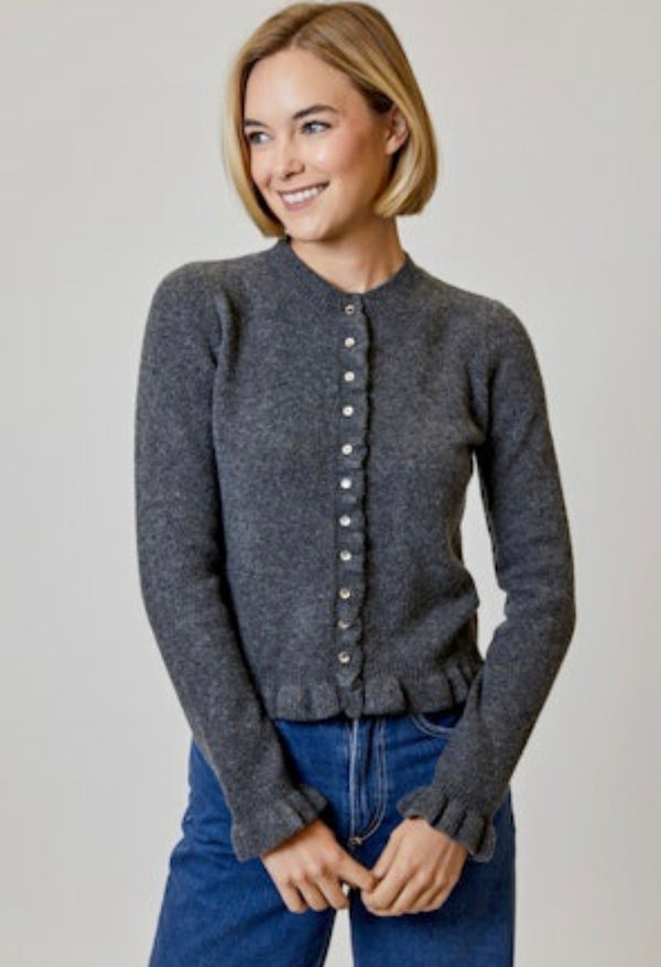 BRV0512017 Ruffle Cardigan