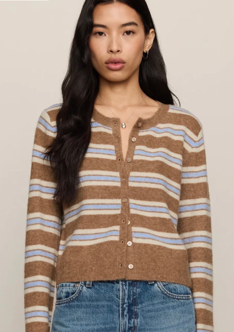 ZW263330 Medina Stripe Cardigan-  Golden Caramel