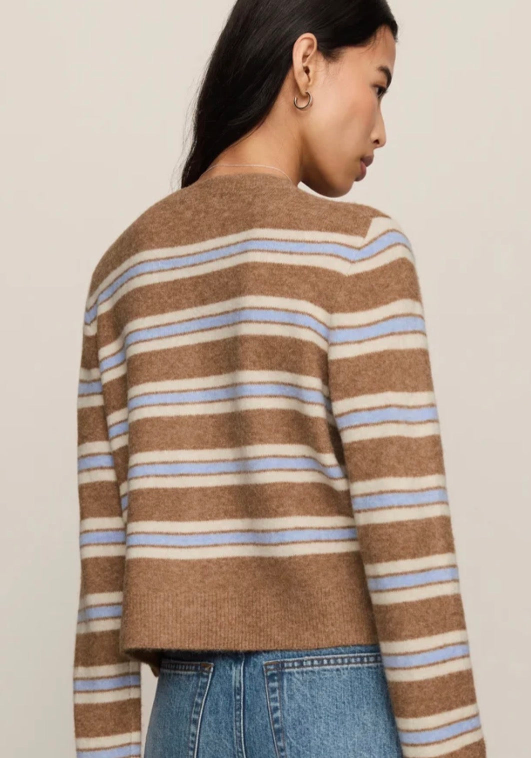 ZW263330 Medina Stripe Cardigan-  Golden Caramel