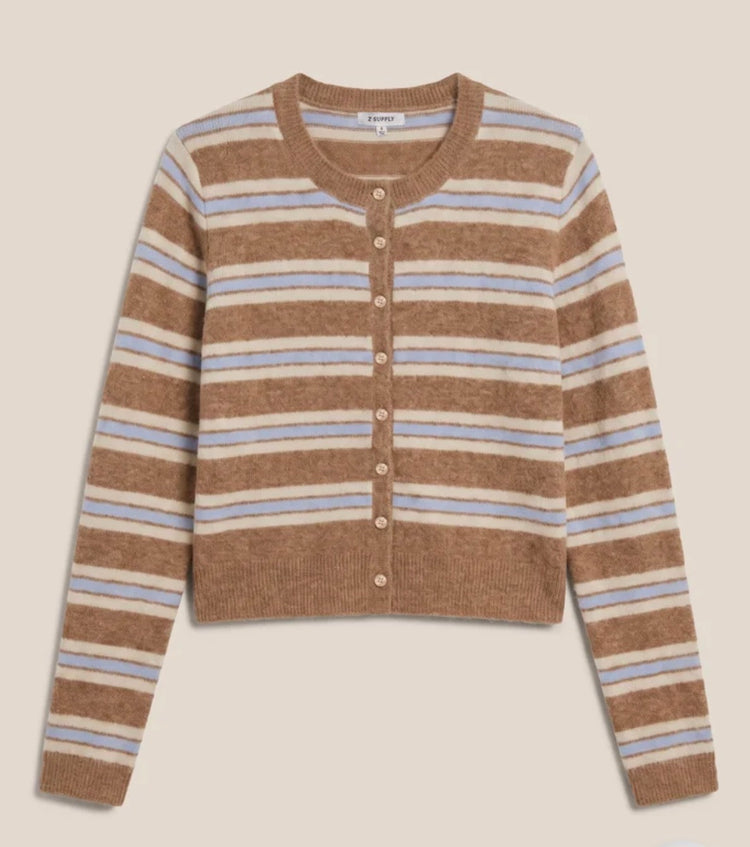 ZW263330 Medina Stripe Cardigan-  Golden Caramel