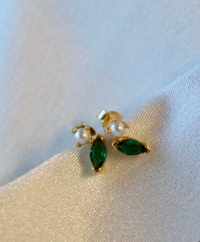 E1558 Laguna Emerald Stud Earring