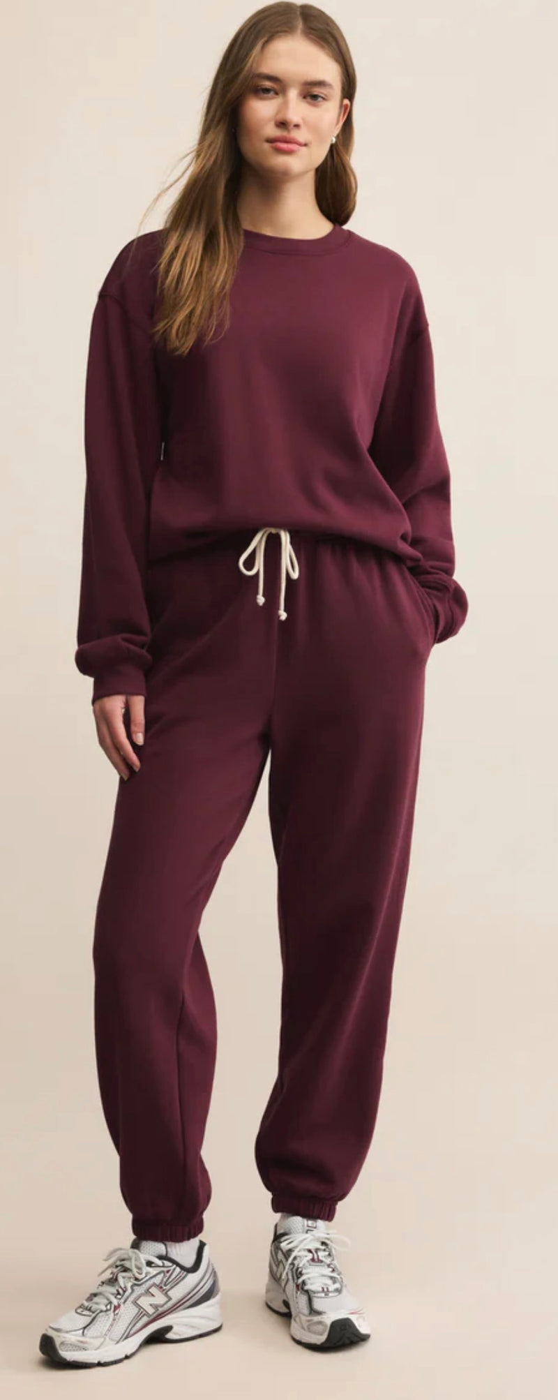 ZT254924 Boyfriend Sweatshirt Merlot
