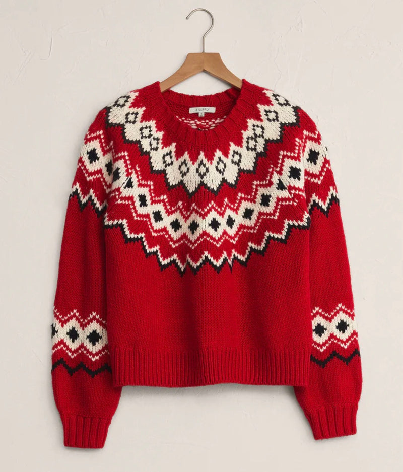 ZW254772 Adornment Sweater Festive Red