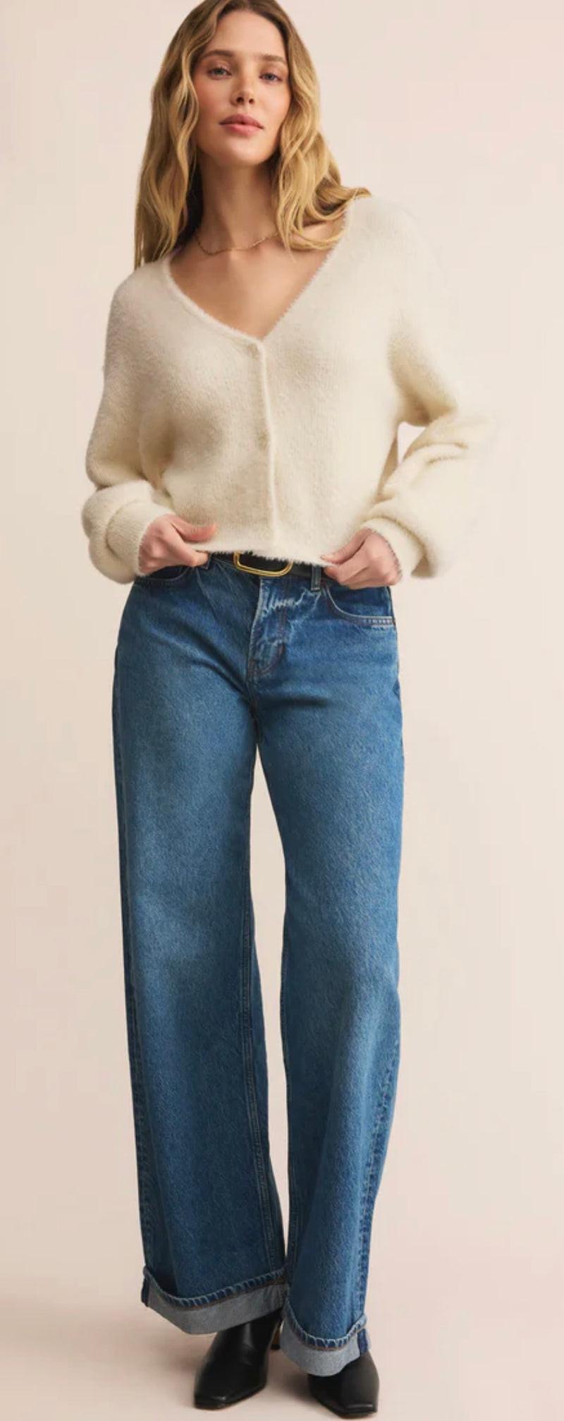 ZW254545 Sadira Fluffy Cardigan Moonlight