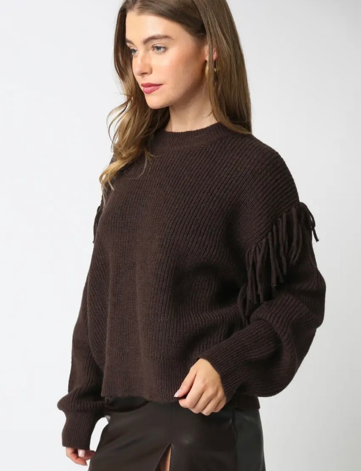 Karli Fringe Knit Sweater