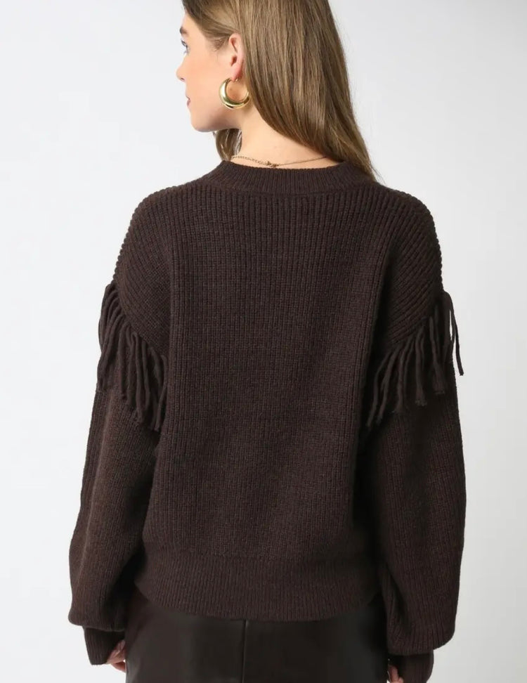 Karli Fringe Knit Sweater