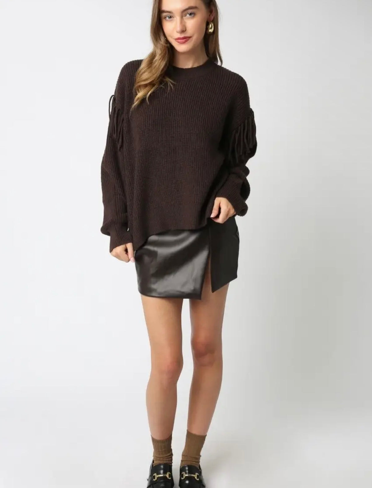Karli Fringe Knit Sweater