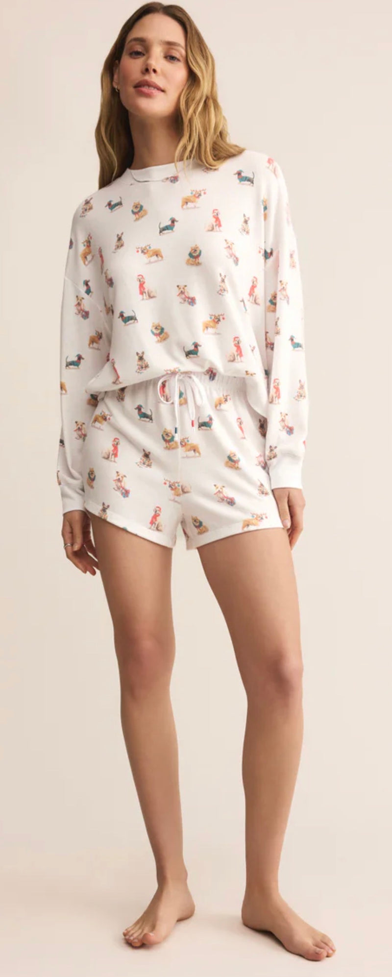 ZLT254717 Cozy Up Pup Long Sleeve Top