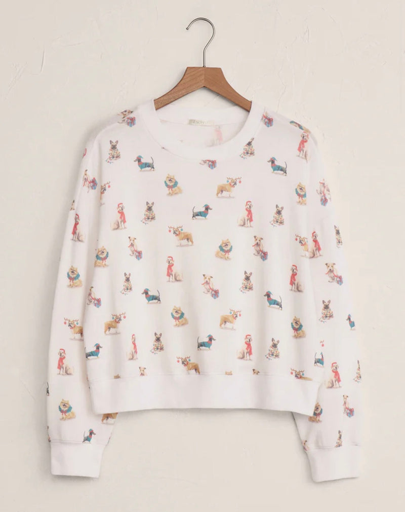 ZLT254717 Cozy Up Pup Long Sleeve Top