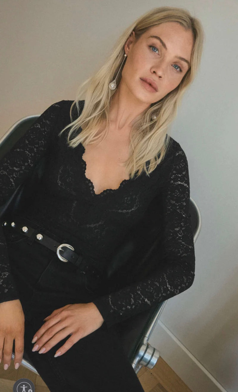 ZT254634 Nightfall Lace Bodysuit Black