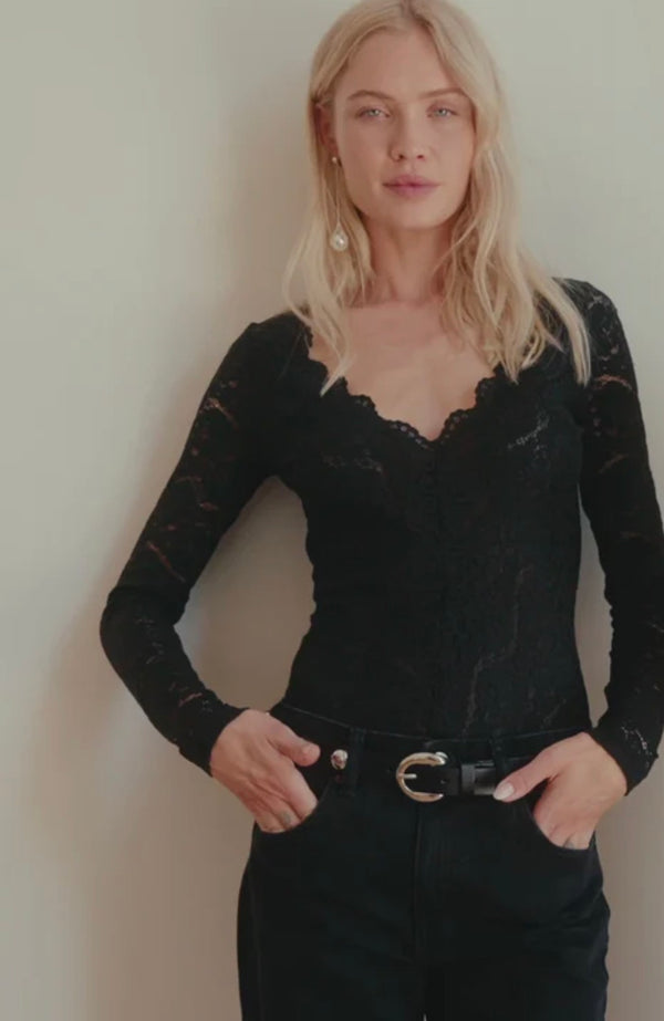 ZT254634 Nightfall Lace Bodysuit Black