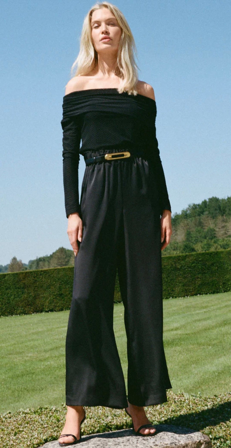 ZP254622 Isolde Satin Pant Black