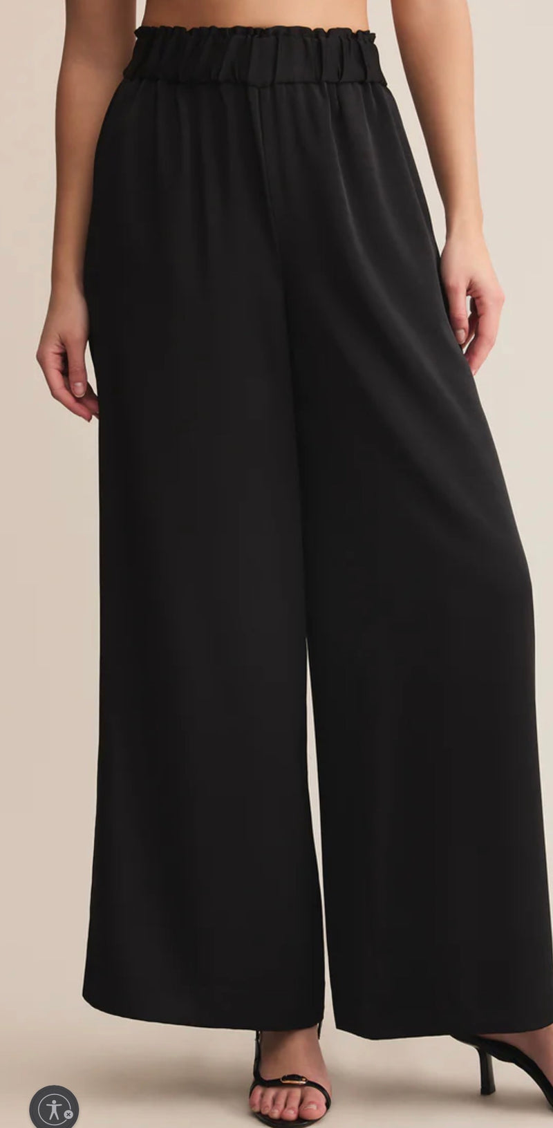 ZP254622 Isolde Satin Pant Black