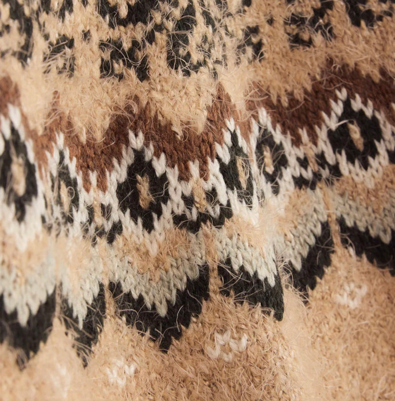 ZW254787 Kenaby Fair Isle Sweater Oatmeal Heather