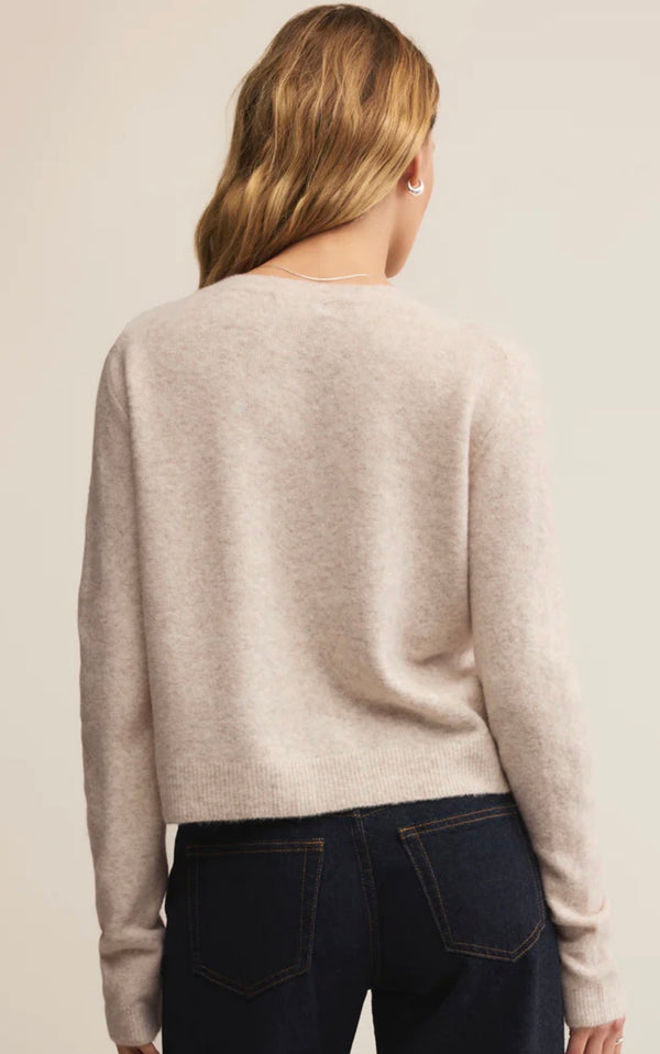 ZW251267 Medina Cardigan Light Oatmeal Heather