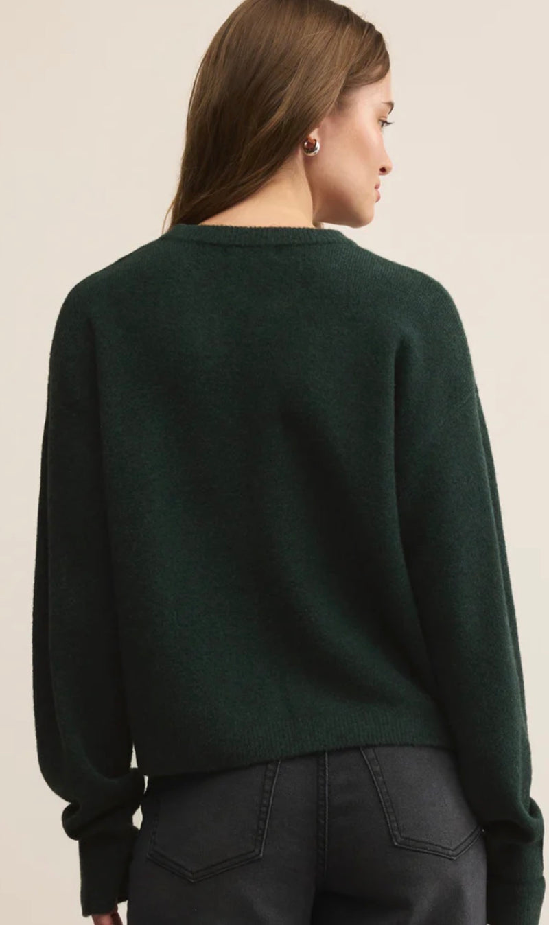 ZW254613 Holiday Cheer Sweater Garland Green